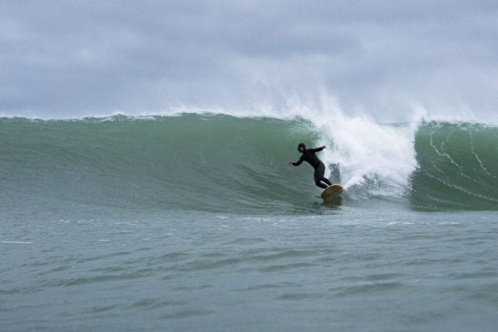Sustainable, hollow wooden surfboard by Otter Surfboards