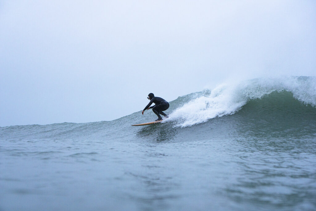 Sustainable, hollow wooden surfboard by Otter Surfboards