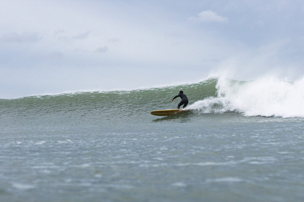 Sustainable, hollow wooden surfboard by Otter Surfboards