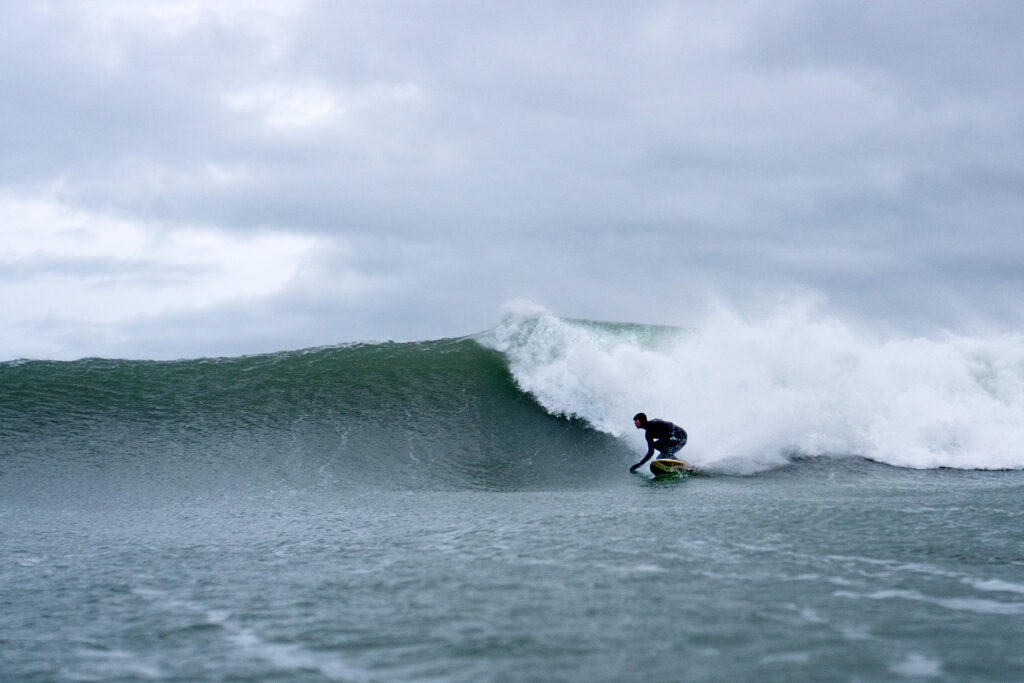 Sustainable, hollow wooden surfboard by Otter Surfboards