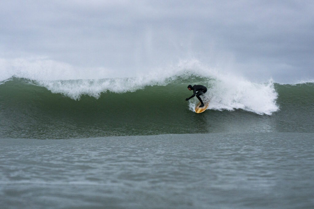 Sustainable, hollow wooden surfboard by Otter Surfboards