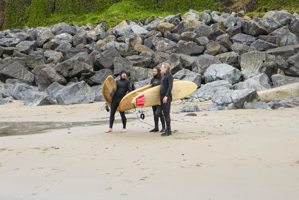 Sustainable, hollow wooden surfboard by Otter Surfboards