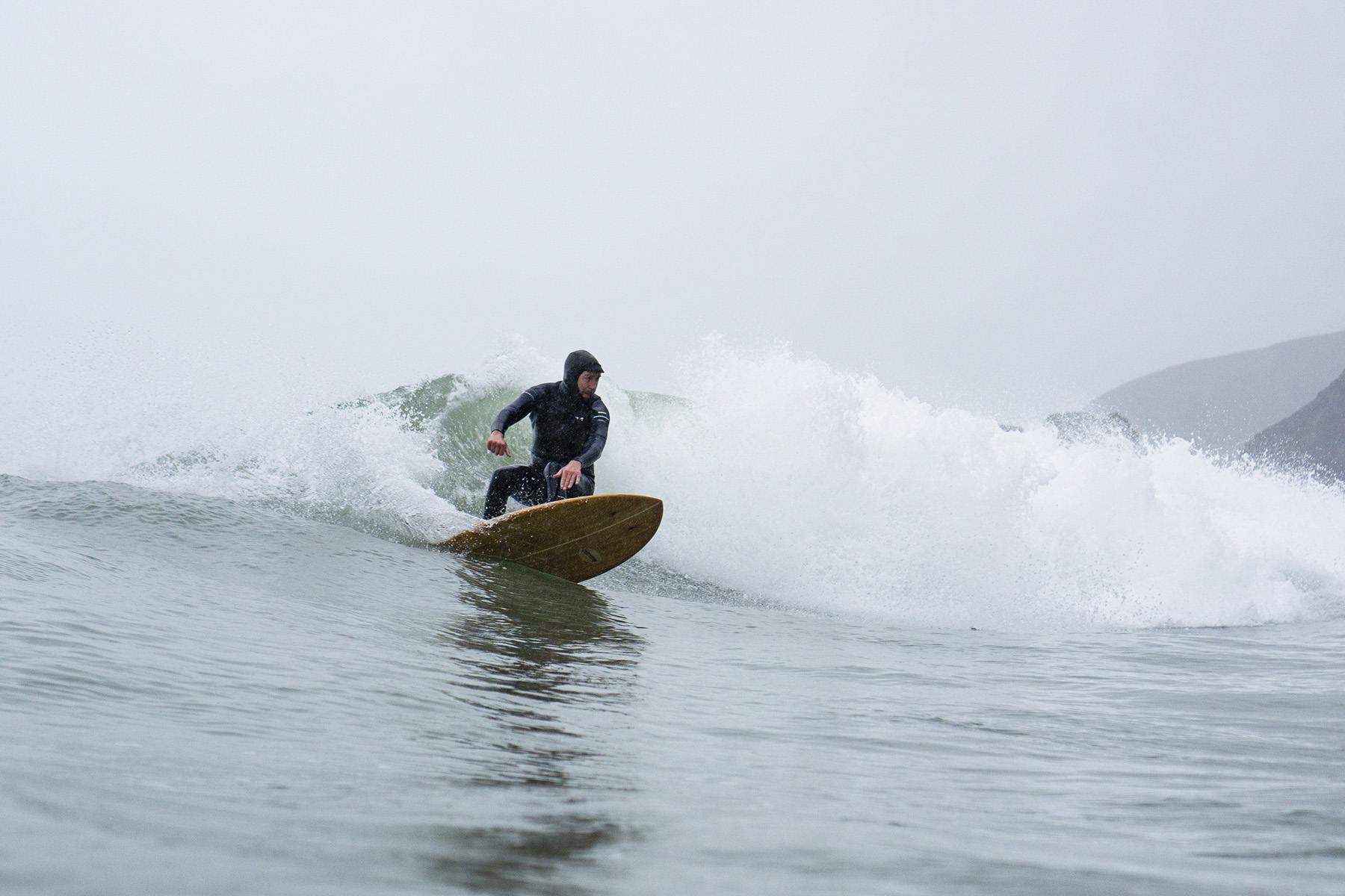 Sustainable, hollow wooden surfboard by Otter Surfboards