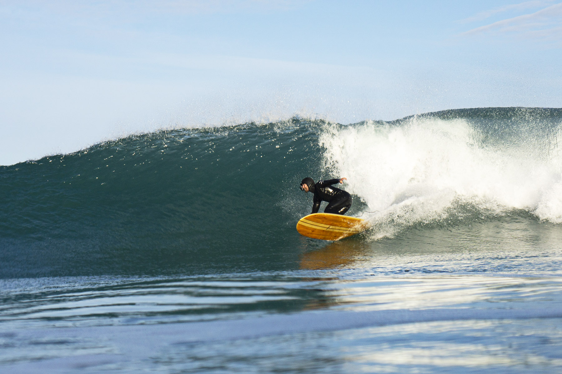 Sustainable, hollow wooden surfboard by Otter Surfboards