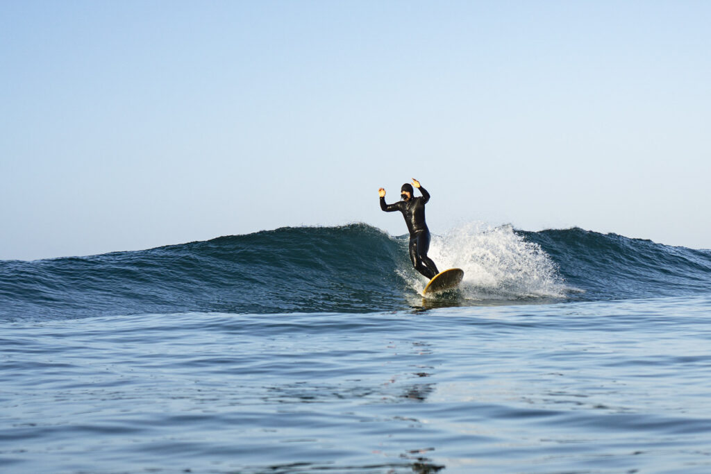 Sustainable, hollow wooden surfboard by Otter Surfboards