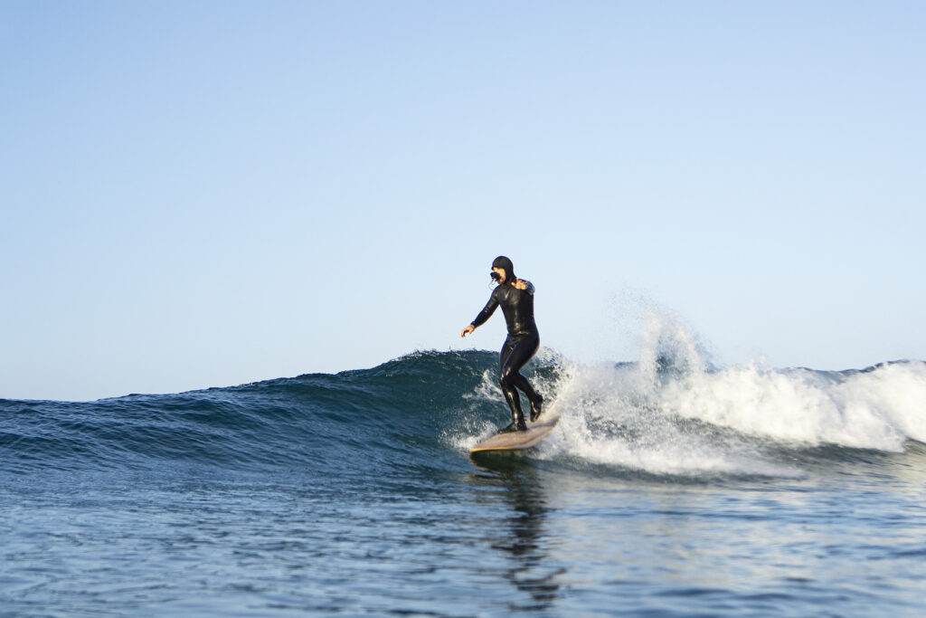 Sustainable, hollow wooden surfboard by Otter Surfboards