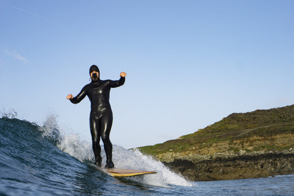 Sustainable, hollow wooden surfboard by Otter Surfboards