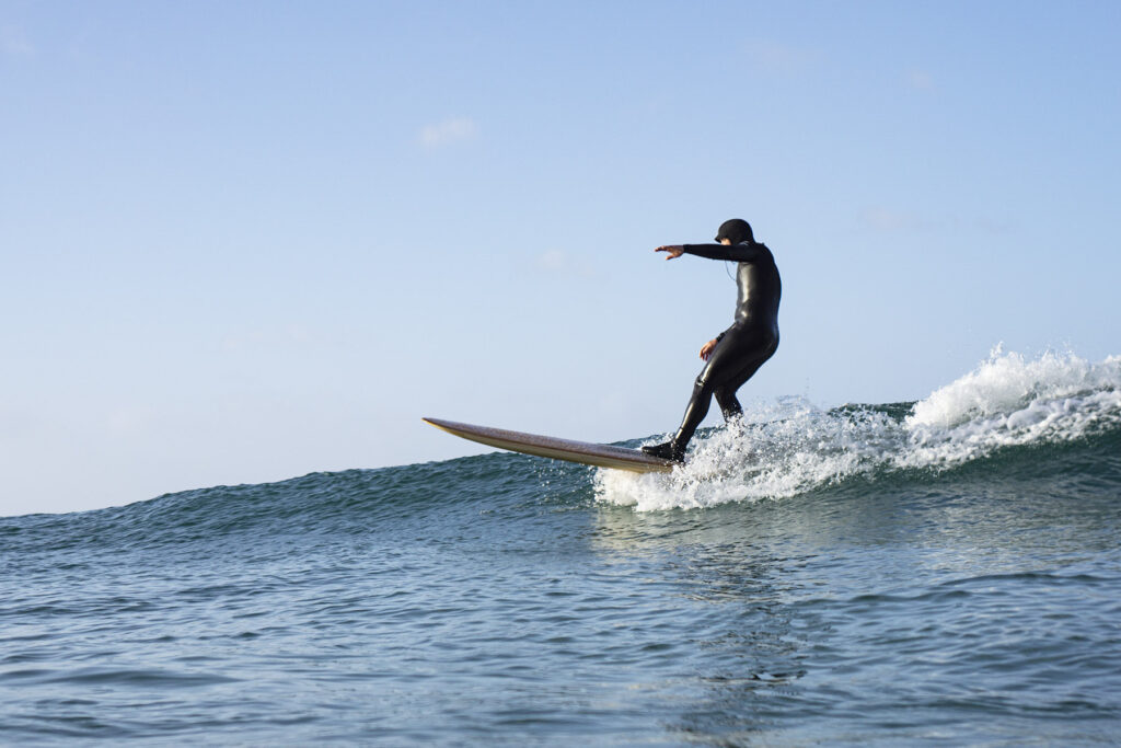 Sustainable, hollow wooden surfboard by Otter Surfboards