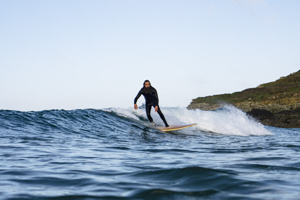 Sustainable, hollow wooden surfboard by Otter Surfboards