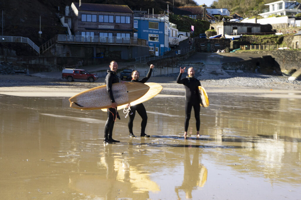 Sustainable, hollow wooden surfboard by Otter Surfboards