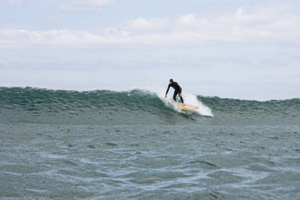 Sustainable, hollow wooden surfboard by Otter Surfboards