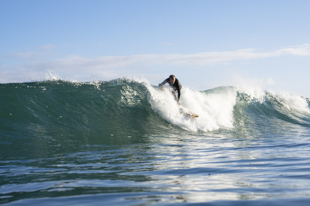 Sustainable, hollow wooden surfboard by Otter Surfboards