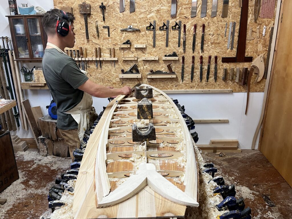 Otter Surfboards wooden surfboard worklshop