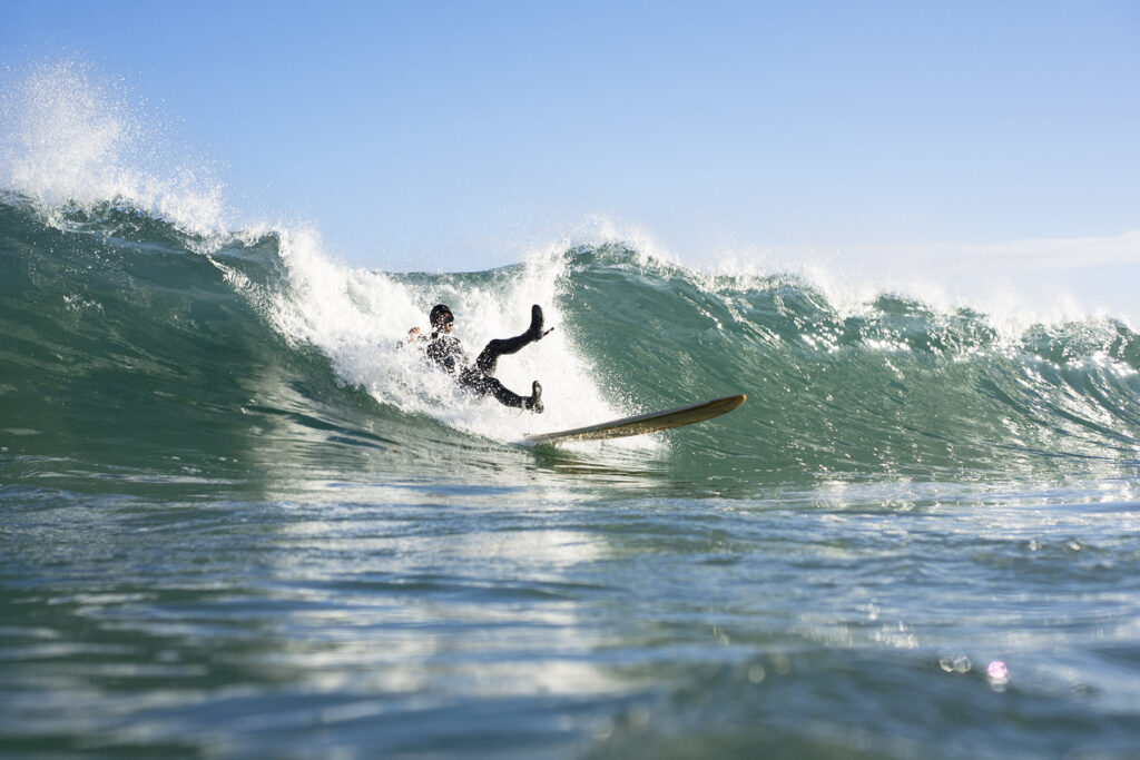 Sustainable, hollow wooden surfboard by Otter Surfboards