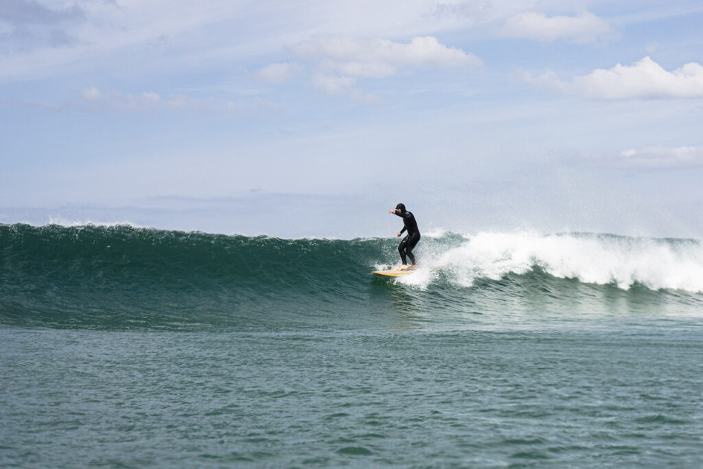 Sustainable, hollow wooden surfboard by Otter Surfboards
