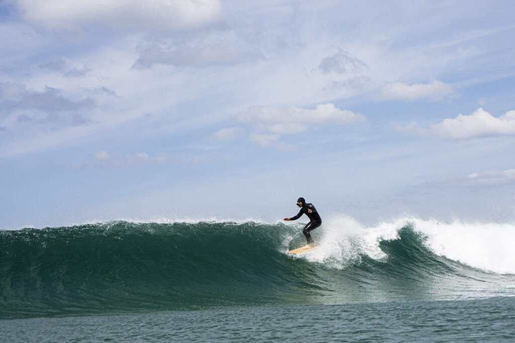 Sustainable, hollow wooden surfboard by Otter Surfboards