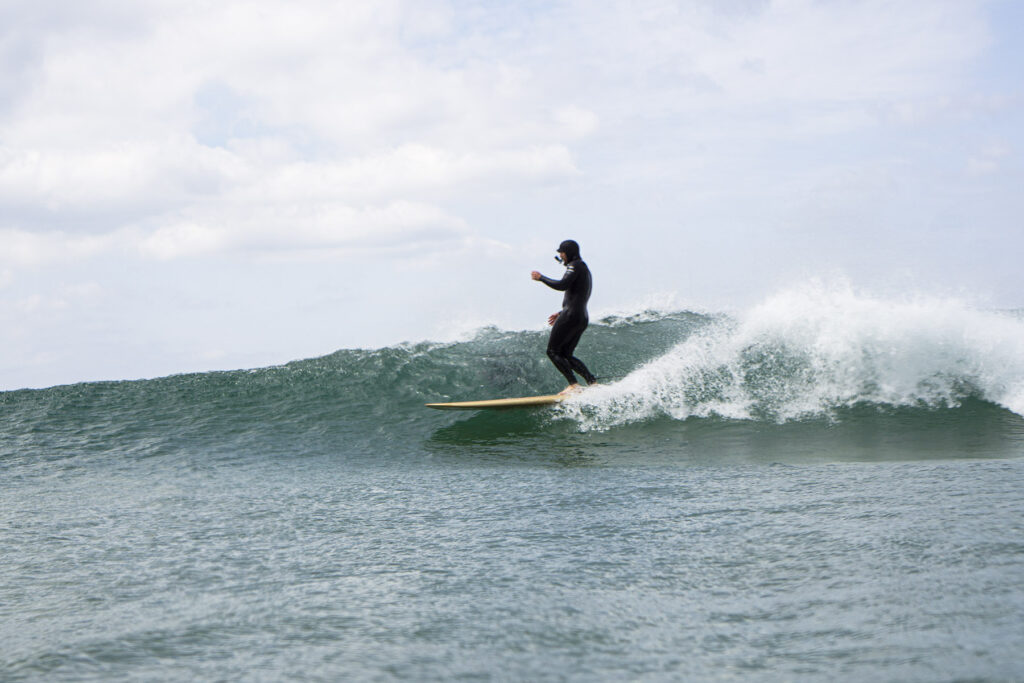 Sustainable, hollow wooden surfboard by Otter Surfboards