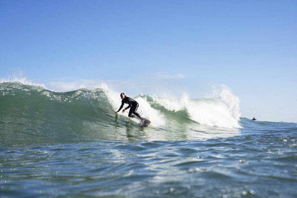 Sustainable, hollow wooden surfboard by Otter Surfboards