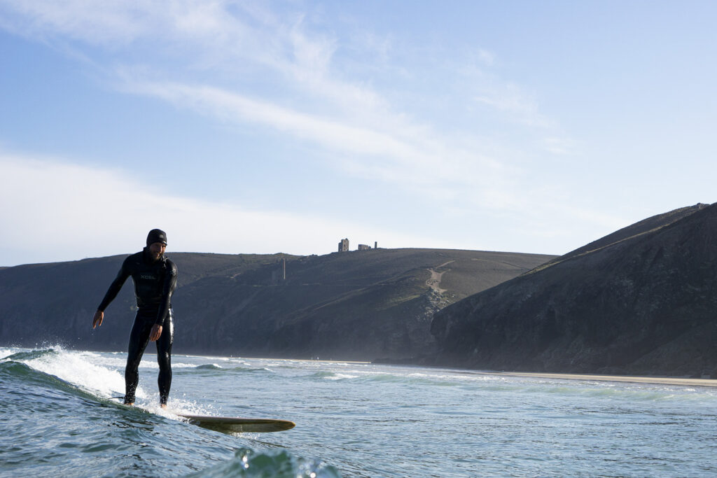 Sustainable, hollow wooden surfboard by Otter Surfboards
