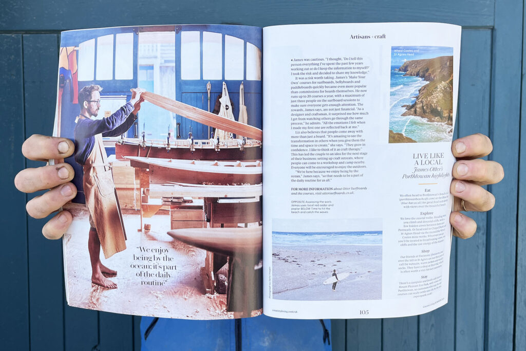 Otter Surfboards Country Living Magazine Summer 2026