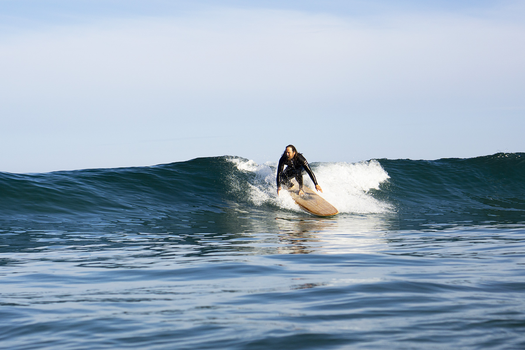 Sustainable, hollow wooden surfboard by Otter Surfboards