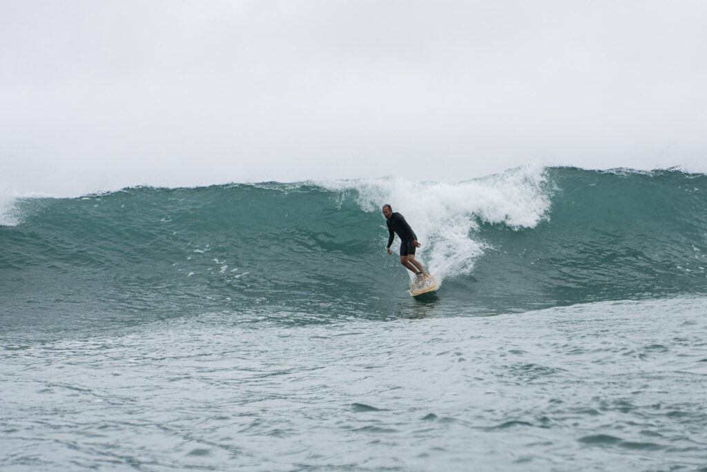Hollow wooden surfboard by Otter Surfboards