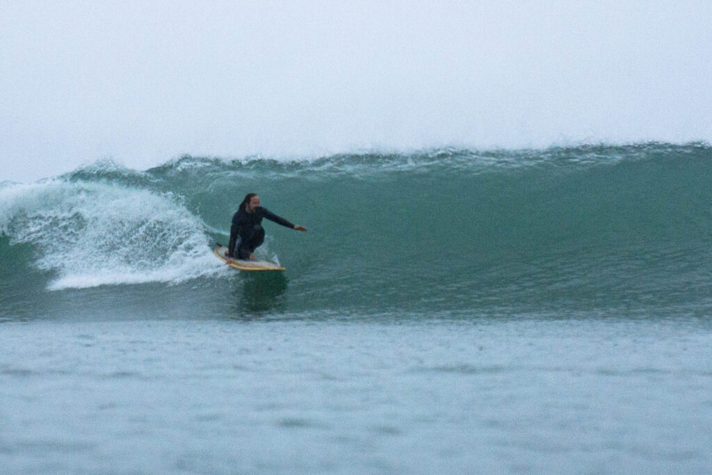 James racing the lip
